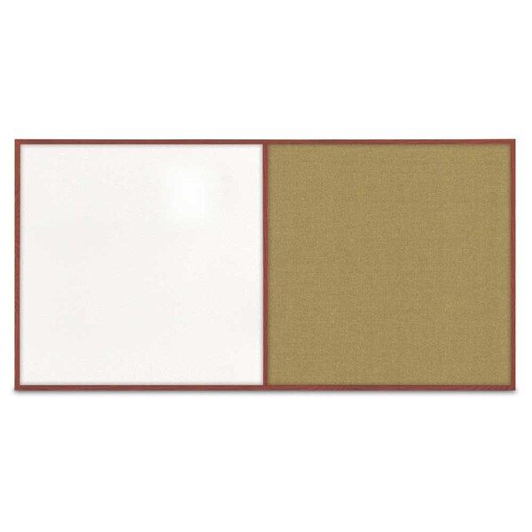 Enclosed Corkboard, 3 Door, 96"x48", 4" Fra, UV3413-SATIN-RUBBER
